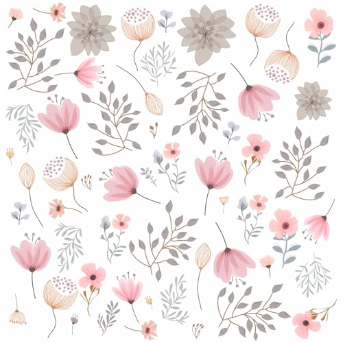 Vinilos decorativos flores boho 192 piezas 11x11 pulgadas miniatura 7