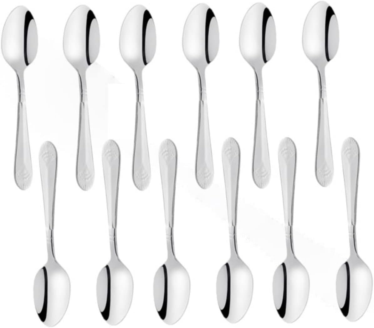 TrueCraftware- Elizabeth Stainless Steel European Size Table Fork Set of 12- Silverware Flatware Cutlery Kitchen Tableware Set for Home and Restaurant Flatware Forks Silverware Forks Table Forks