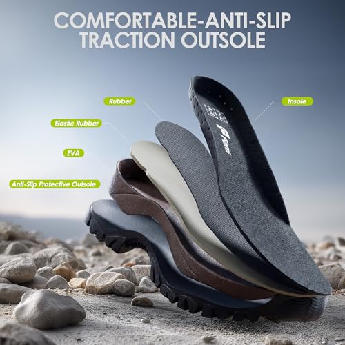 Image of 8 Fans Waterproof Rubber Boots for Men & Women, 6mm Neoprene Rain Boots with Adjustable Calf Gusset, Anti-Slip Outdoor Work Boots for Fishing, Gardening,Hunting& Farming