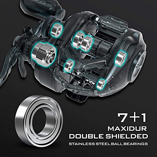 Image of KastKing Spartacus II Baitcasting Fishing Reel, 6oz Ultralight Baitcaster Reel, Super Smooth with 17.6 LB Carbon Fiber Drag, 7.2:1 Gear Ratio, 39mm Palm Perfect Lower Profile Design