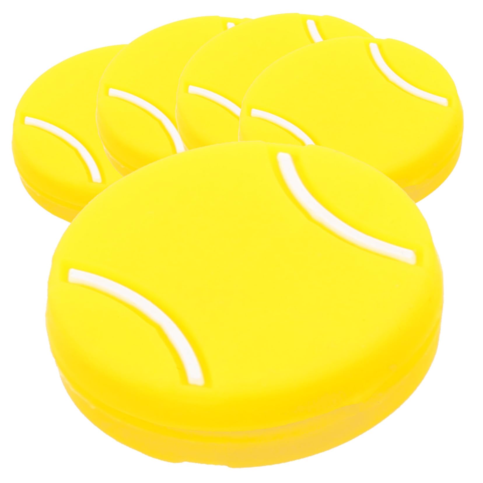 KESYOO 5pcs Silicone Racket Damper Tennis Present for Men Sports Racket Yellow