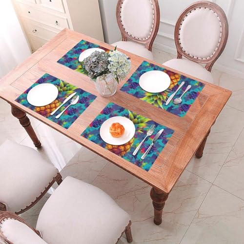 Sets de table lavables antidérapants pour éviter les taches de repas - 6