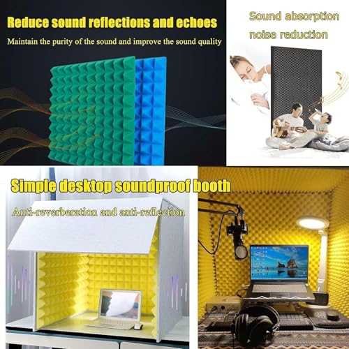 Boîtier isolation phonique de bureau avec mousse absorbante pour studio maison - 4