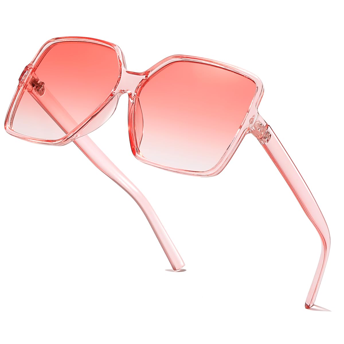 aisswzber Women's Chic Square Oversized Sunglasses Big Large Wide Fashion Shades for Women Men 100% UV Protection