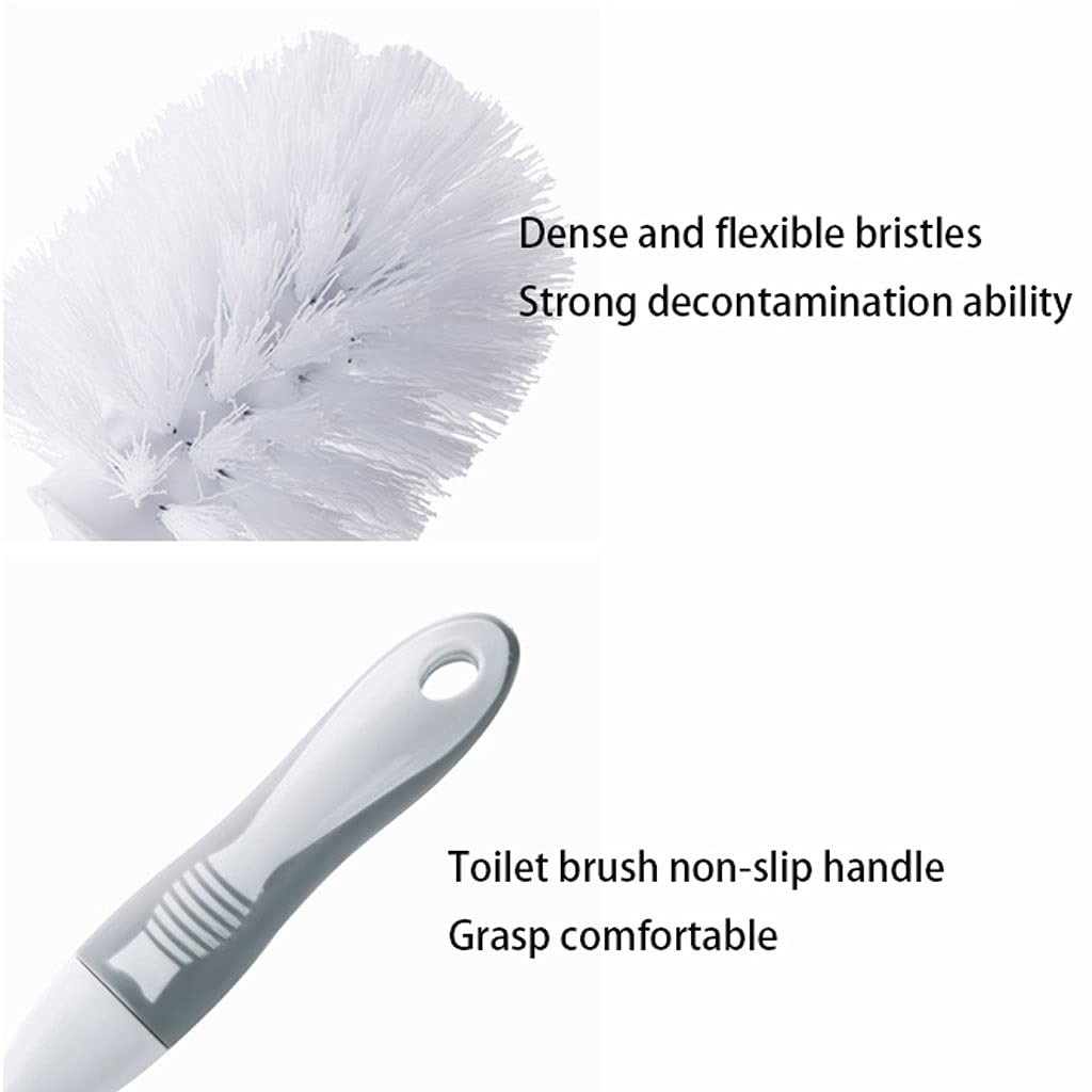 Escobillas de Baño Escobilla WC Cepillo y Soporte for inodoros, Soporte de Cepillo de Inodoro Limpiador Profundo de Limpiador de Pared con Mango sin Deslizamiento for baño Kit de baño Escobilla Baño