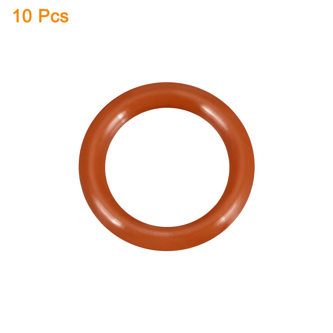 sourcingmap Silicone O-Ring, 13mm OD, 9mm ID, 2mm Width, VMQ Seal Rings Gasket, Red, Pack of 10, 9mmx13mmx2mm - Image 2