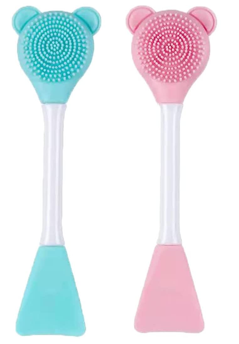 FLYUP Silicone Face Mask Applicator Facial Mask Brushes for Mud, Clay, Charcoal Mixed Mask, Soft Makeup Beauty Brush for Apply Cream (Pack of 2)-image-6