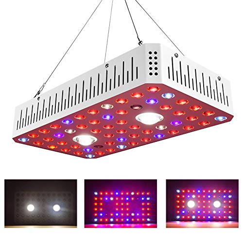 Preisvergleich Produktbild 1000W LED Pflanzenlampe Vollspektrum Pflanzenlicht Veg Bloom Doppelschalter Wachstumslampe Mit IR UV Pflanzenleuchte für Zimmerpflanzen Gemüse und Blumen Wuchs Gewächshaus