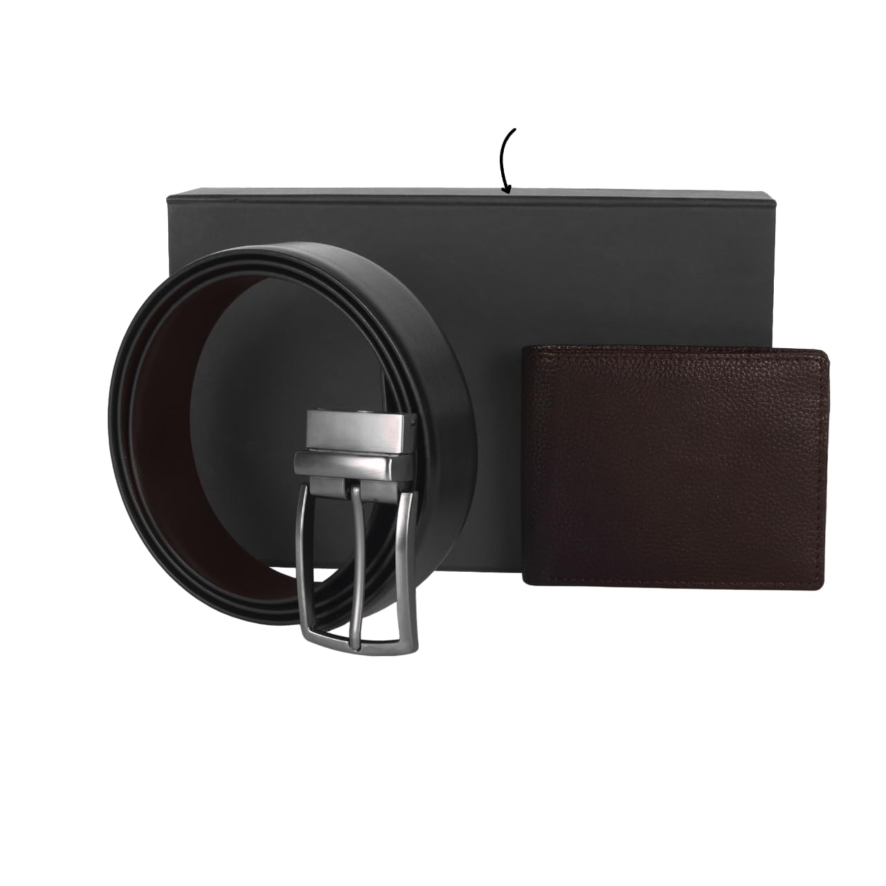 fabulastic 2 in 1 Reversible Belt in Black And Brown Colour and RFID Protection Wallet in Black Colour Gift Hamper for Men (Black/Brown Belt + Vintage Black)-picture-36