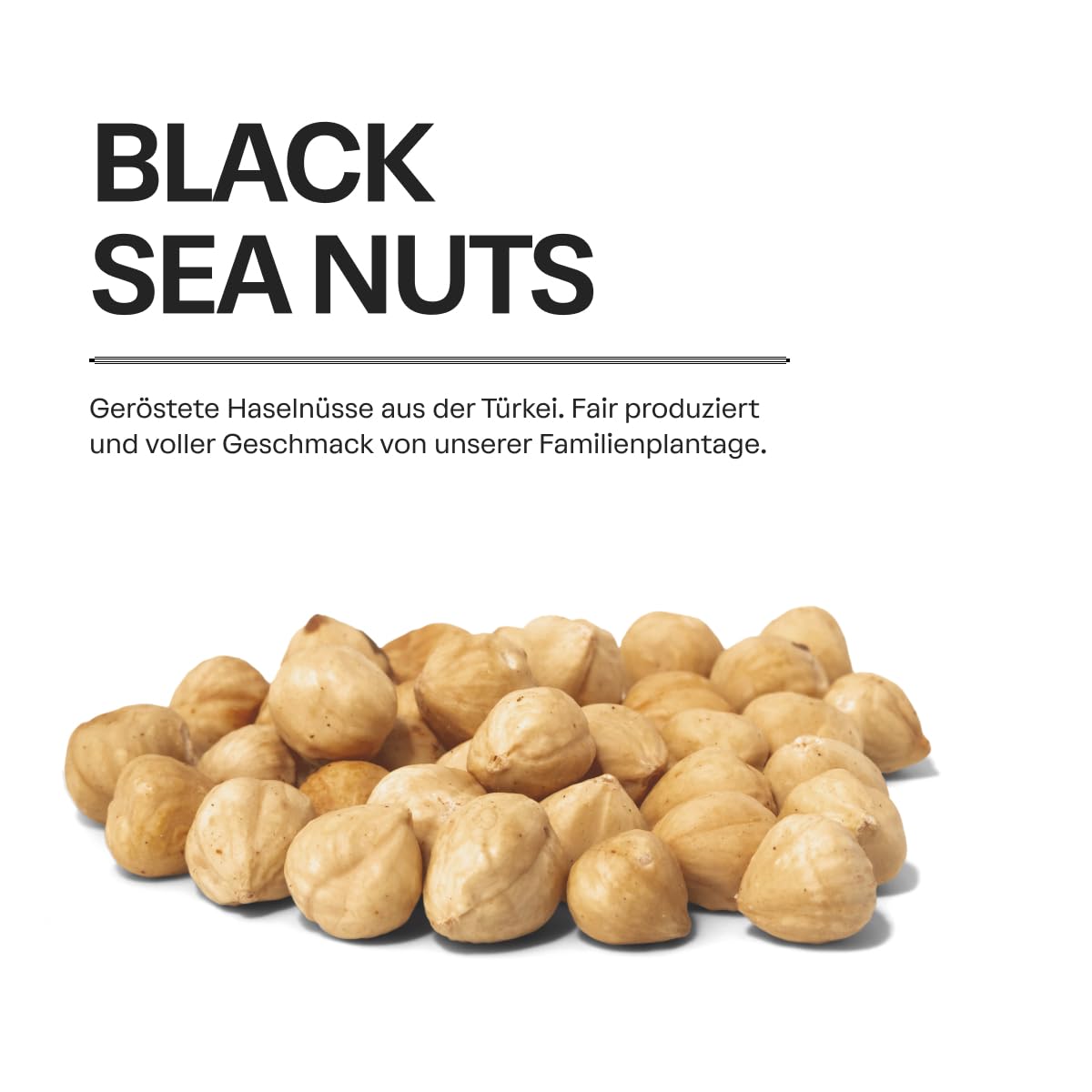 Black Sea Nuts – Geröstete Haselnüsse 200 g | Aromatische Nüsse vom Schwarzen Meer in Premium Qualität | Ganze Haselnusskerne ohne Schale | Für gesunde Snacks & zum Backen | Traditionell & Nachhaltig