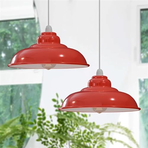 DC VOLTAGE Lamp Shades Ceiling, 32cm Modern Red Light Shade, Lampshades for Ceiling Lights, Table Lamps & Floor Lamps, Shade Living Rooms, Kitchen, Bedroom, Hallways Lounges - Image 2