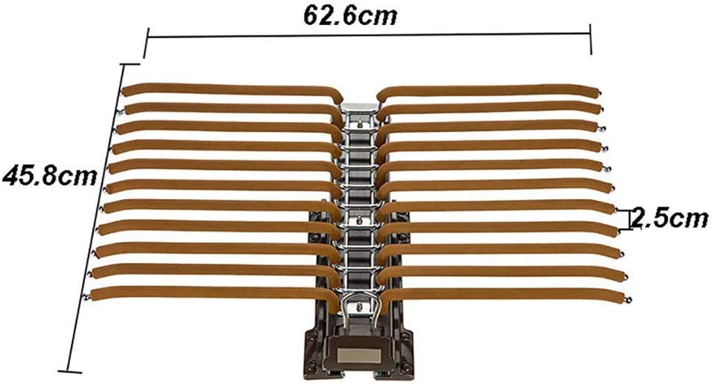Perchas para pantalones, estante extraíble para pantalones con 22 rieles y soporte para pernos, ahorro de espacio en el armario con amortiguador para organizar y maximizar la eficiencia de