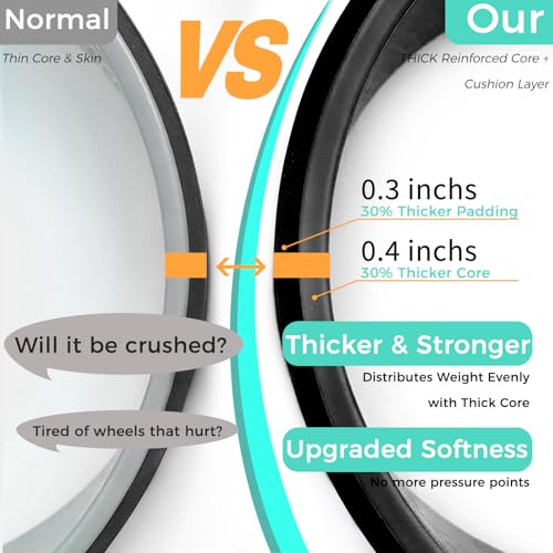 NGT Yoga Wheel 13 inch Yoga Wheel for Back Pain Strongest and Most Comfortable Dharma Yoga Prop Wheel with Free Yoga Bands - Image 6