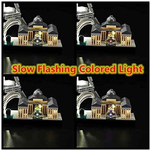 Image of GEAMENT LED Light for (Architecture Paris with Eiffel Tower) Building Blocks Set - Compatible with LEGO 21044 Skyline Building Model (Model Set Not Included)