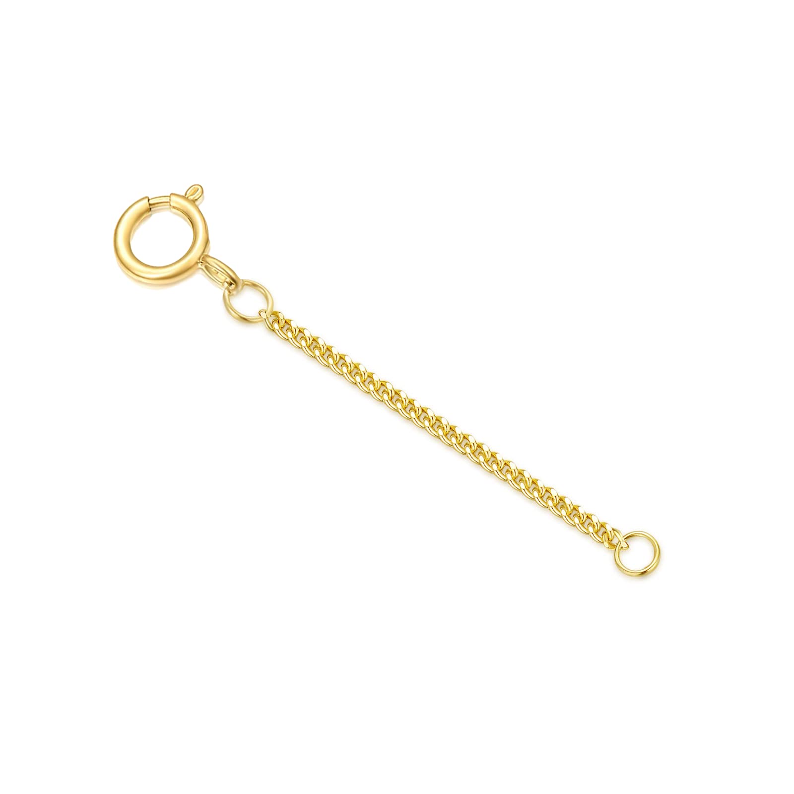 10k 14k Real Gold 1"/1.5"/2"/2.5"/3"/4"/5" Necklace Extender, Necklace Bracelet Extender Chain, Durable Gold Extender Chain, Adjustable Extension Chain for Necklace Bracelet Anklet