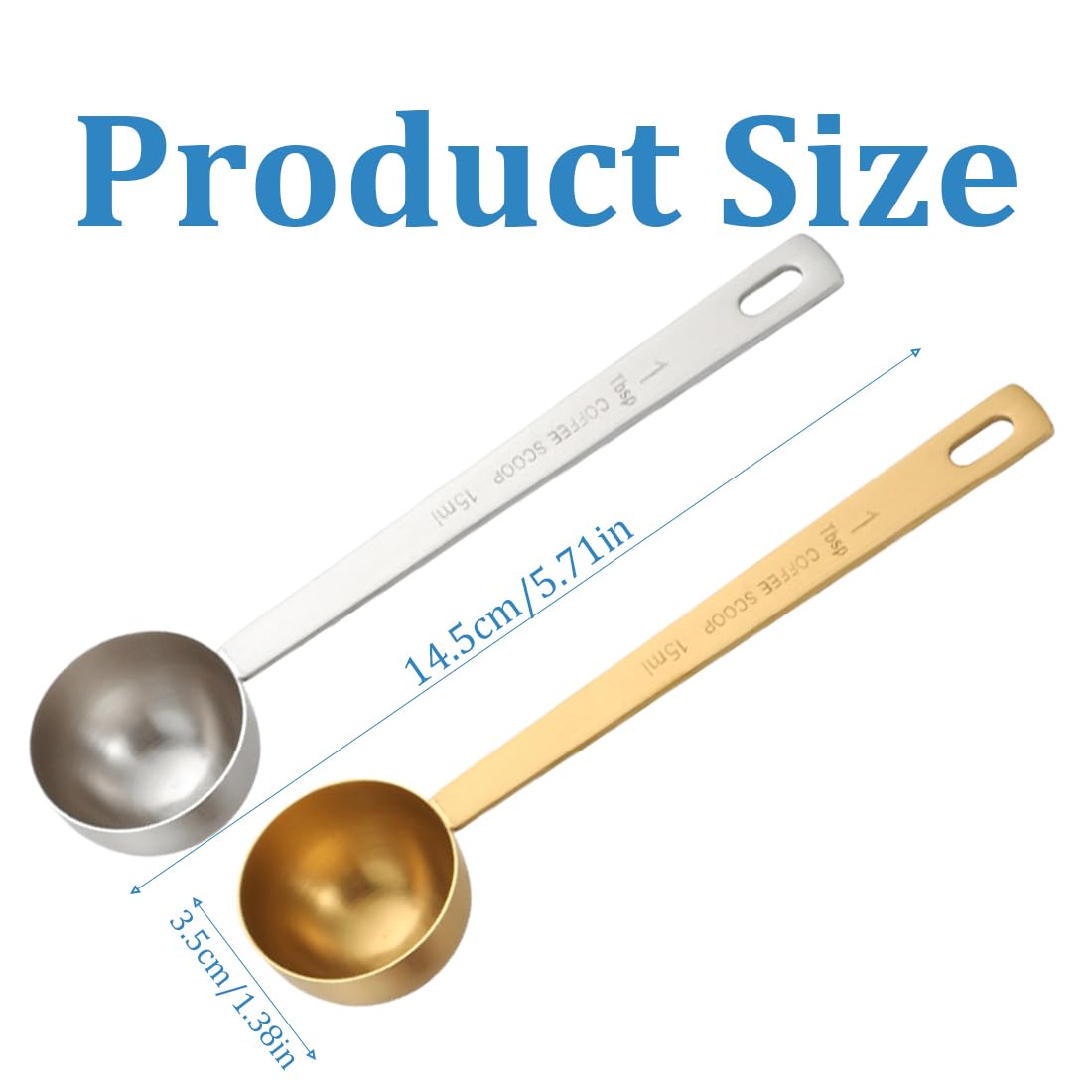 Cucchiaio Dosatore Per Caffè - Acciaio Inox, 2 In 1 Con Pressa, 14.5cm - Foto 11