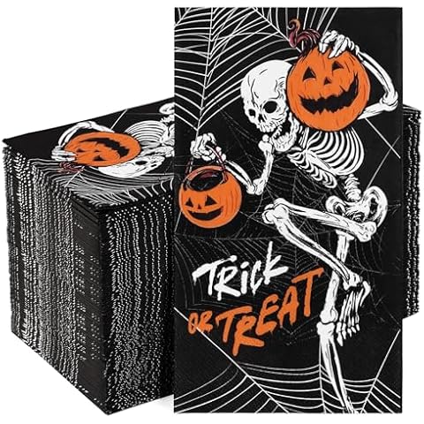 Homlouue Halloween Disposable Napkins Cover