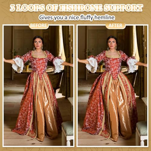 Hercicy Women Petticoat Victorian Dress Bustle Cage Skirt Under Dress Pannier Petticoat for Rococo Victorian Prom Evening4