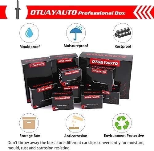 Image of OTUAYAUTO 10184895 140PCS Fender Flare Bumper Door Trim Plastic Rivet Retainer Clips 1 /4 Hole Replacement for Jeep Wrangler 07-20 Liberty 02-12, Chrysler 300 99-10 Nylon Fastener 6506007AA N803862-S