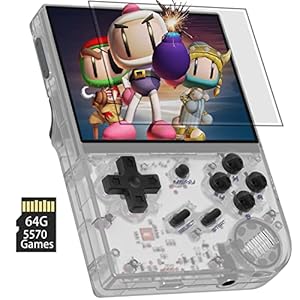 RG35XX Retro Handheld Game Console 3.5 Inch IPS Screen 640 x 480 Linux System with a 64G Card Pre-Installed 5000+ Games Supports HDMI and TV Output