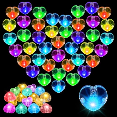 100 Piezas Mini LED en Forma de Corazón Luces Navideñas Luces LED Pilas