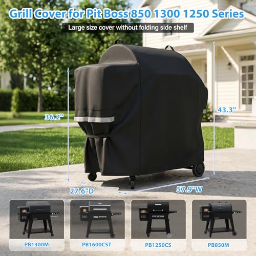 Image of Utheer 600D Waterproof Grill Cover for Pit Boss Navigator 850 1300 1250