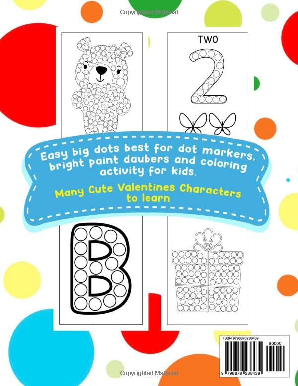 Cute Dot Markers Activities Book 50+ Big Dots For Smart Kids. Include ...