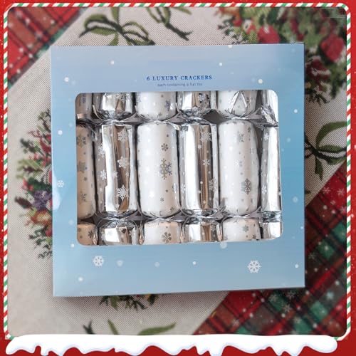 TUMALI Christmas Crackers 6Pcs Luxury Christmas Crackers, with Fun Novelty Gifts,Decoration Pack Party Crackers, Traditional Christmas Crackers(12 inches)+1 - Image 2