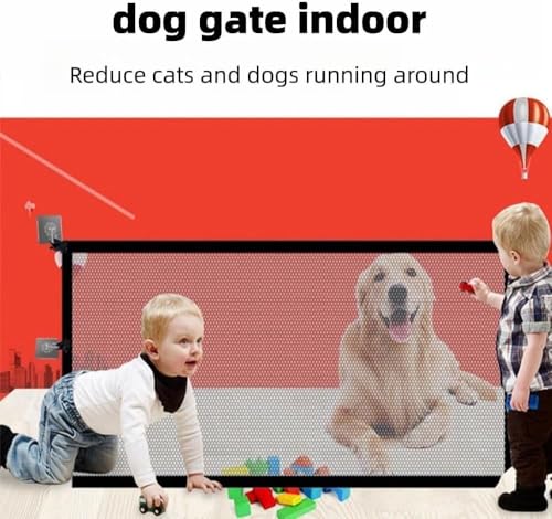 Gcffom Treppenschutzgitter Hund,Tierschutzgitter,Hundeschutzgitter Zusammenklappbar,Absperrgitter Hund,Türschutzgitter Ohne Bohren für Treppen,Türen,Flur(180 * 72cm,Schwarz)