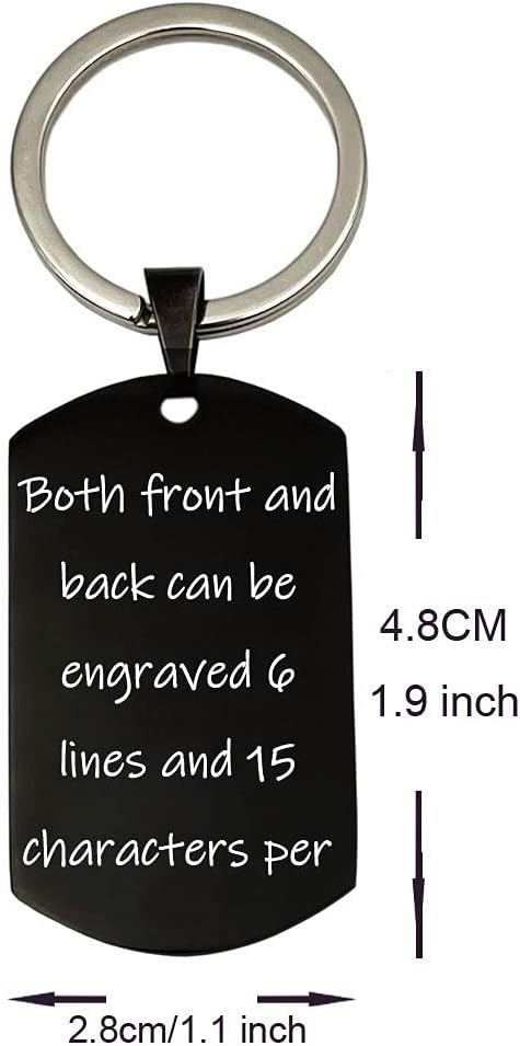 good goods Personalized Keychains for Women Customized Key Chains Men Engraved Name Inspirational Stainless Steel Dog Tag - Image 2