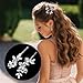 Isslly 4PCS Silver Rhinestones Hair Clips, Bridal Crystal Hair Pins, 2 Styles French Hairpins Alloy Leaf Shape Barrettes for Women, Girls for Wedding, Parties (2 Pairs)