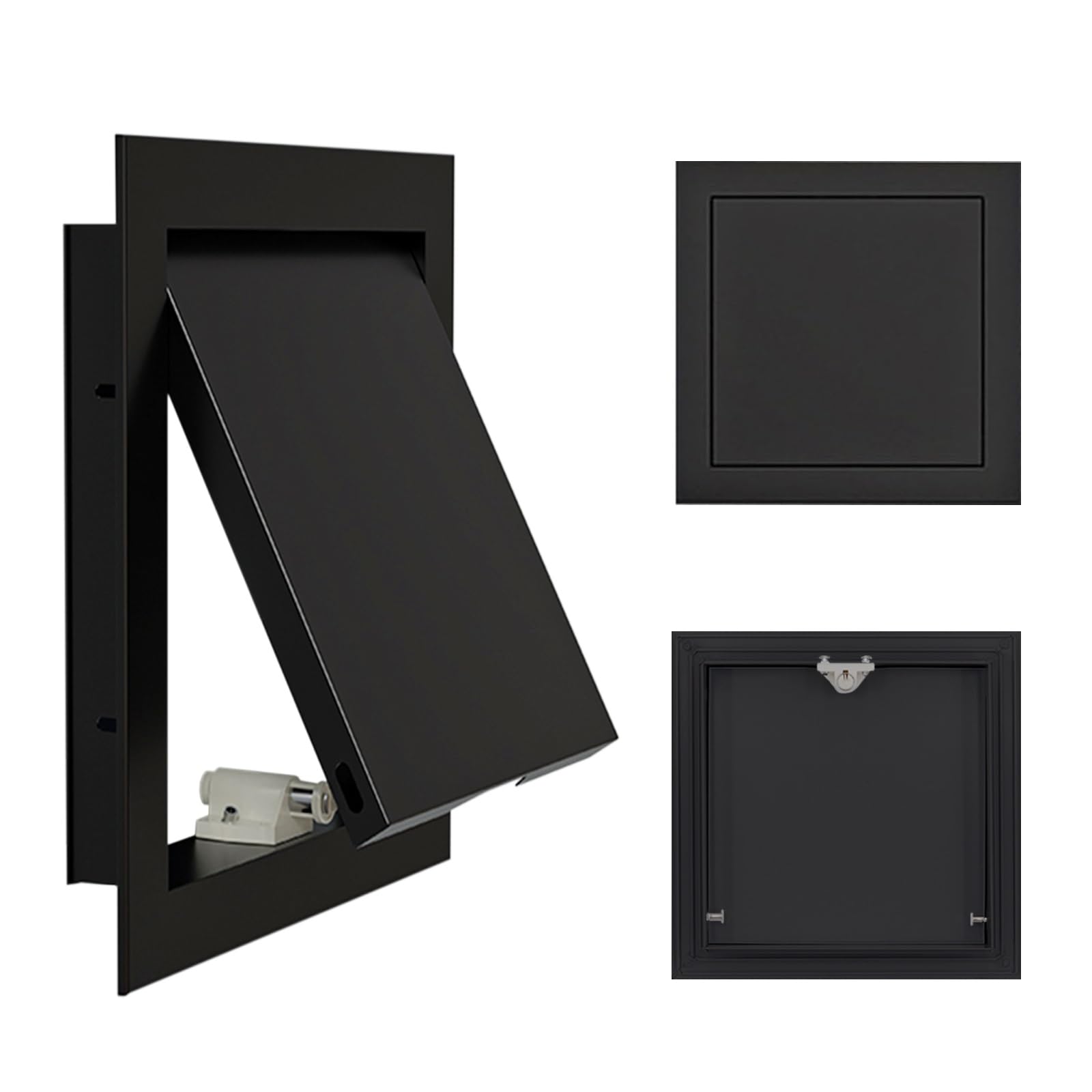 WEKONUMEX Inspection Hatch Revision Door, Aluminum Access Panel Ceiling Wall Electrical Plumbing Multicolor Multiple Sizes(Noir,20x50cm)