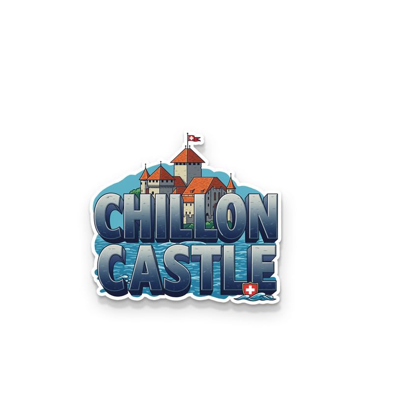 Image of Chilon Castle Fridge Magnets, Glossy Finish, Stylish Magnet for Fridge, Wardrobe & Metal Surfaces
