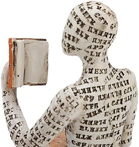 Miniatura 9 de FTVOGUE Figura de mujer de lectura, pulpa, mujer, estantería de lectura, decoración de escultura de mujer, adorno para estantería de sala de estar