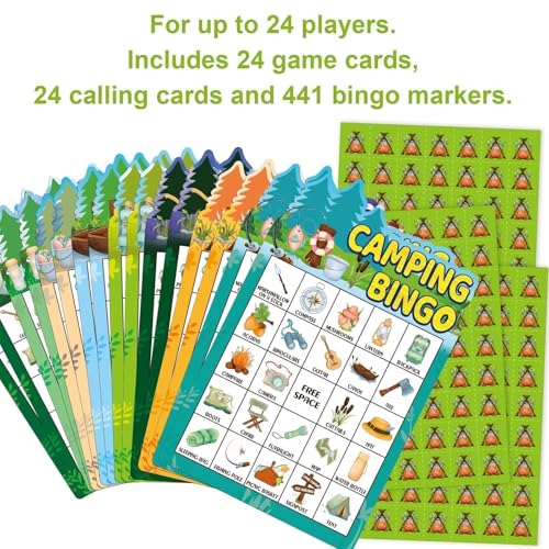 Juego Bingo Camping para Niños 24 Jugadores miniatura 2