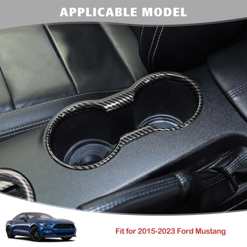 JeCar para Mustang Cubierta de Portavasos Interior Fibra de Carbono miniatura 3