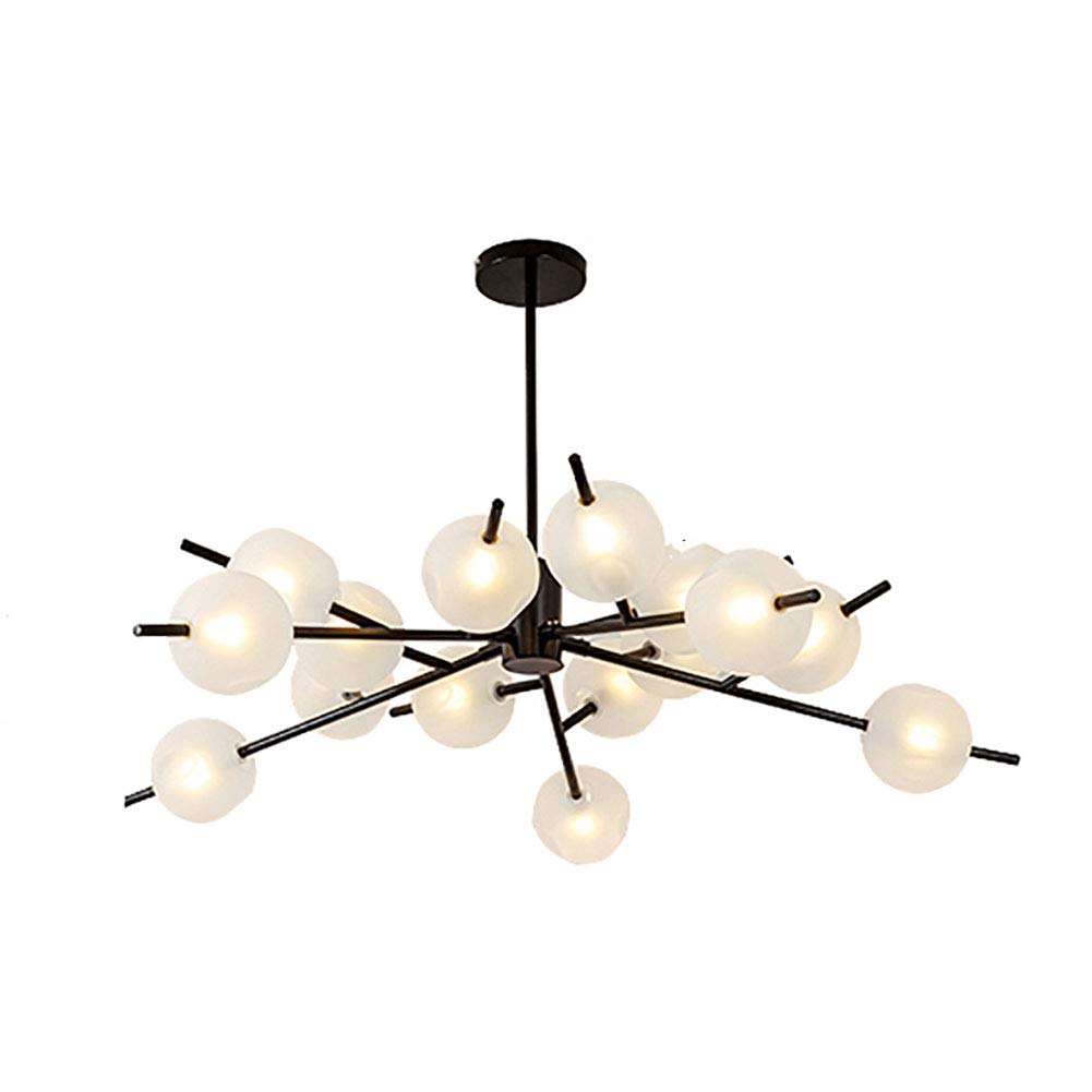 KXEcoLife Simple Atmosphere Branches Magic Beans Chandeliers,Dining Room Home Living Room,G9 Nordic Postmodern Chandeliers-Black. 15 head
