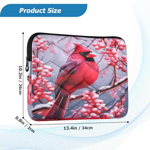 Funda para portátil 13-14 pulgadas roja con diseño navideño miniatura 3