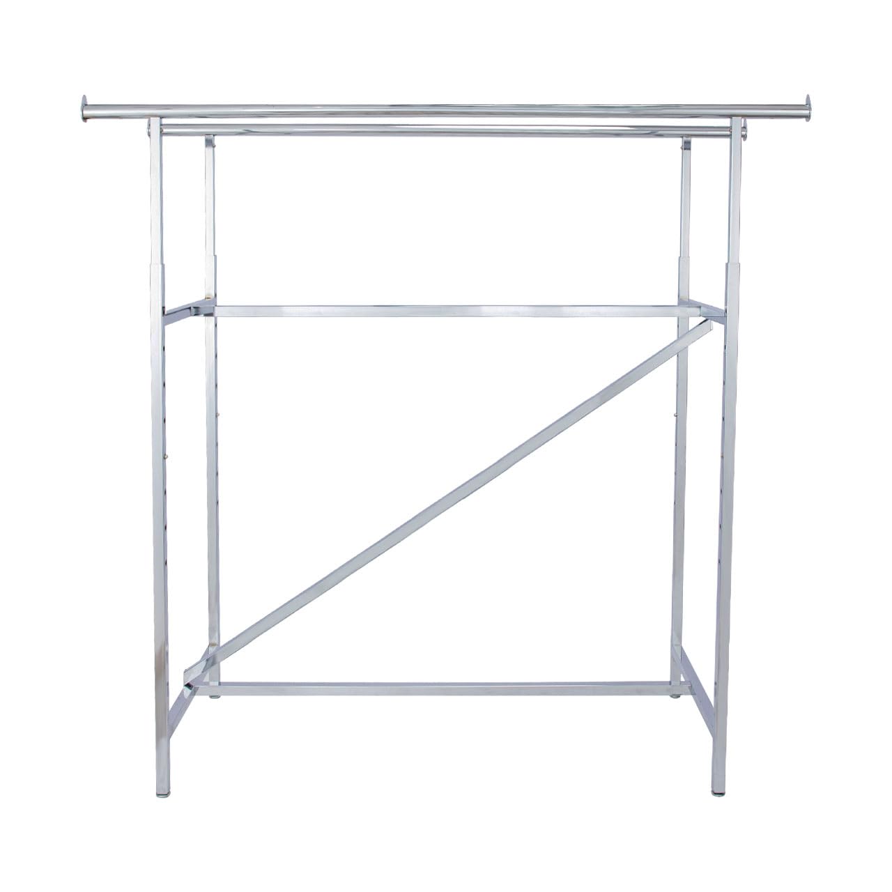 Amazon.com: SSWBasics Chrome Double Clothing Rack with Z-Brace