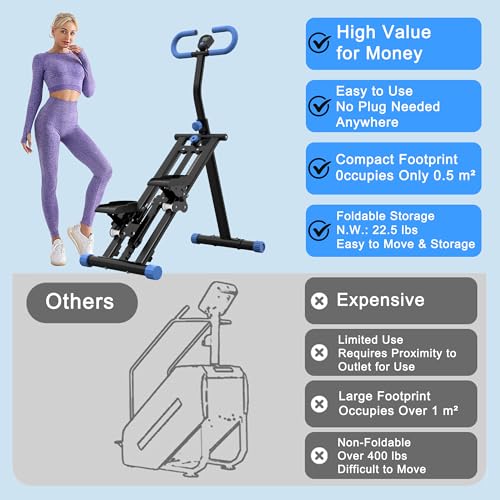 Image of Stair Stepper for Home-Upgrade Vertical Climber Workout Machine for Full-Body Exercise Climber Fitness Equipment with Stable Frame Adjustable Handlebar