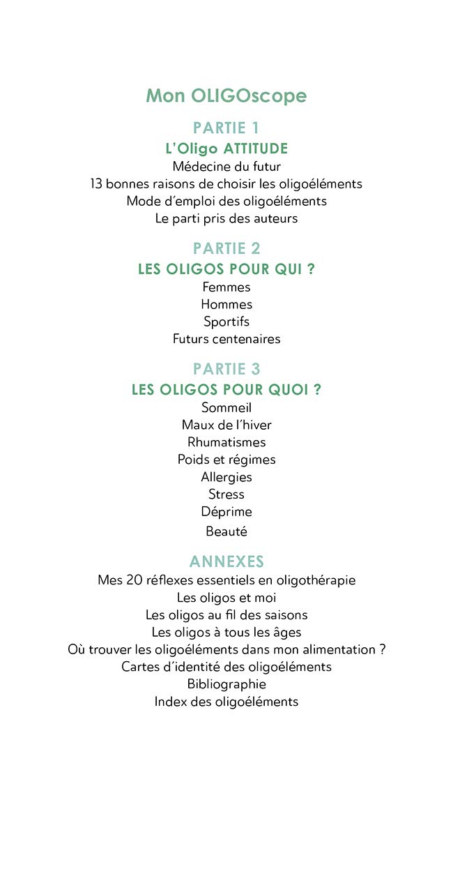 Le grand guide de l'oligothérapie