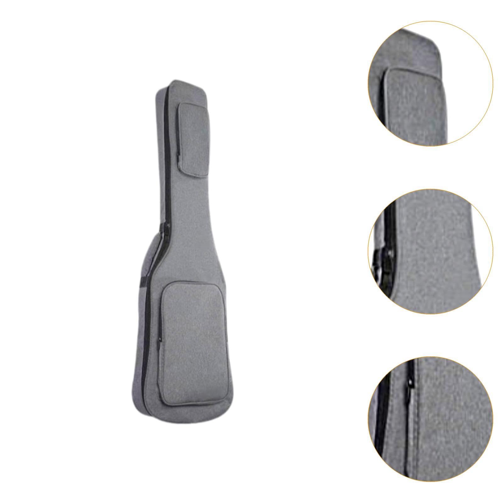 Garende Bass Guitar Case with Adjustable Straps and Pockets for Protection, Gray