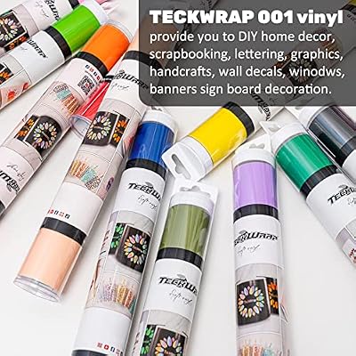TECKWRAP 001 Vinyl Glossy Permanent Adhesive Vinyl for Craft Decal Projects 12 x 10ft, Glossy Coconut White