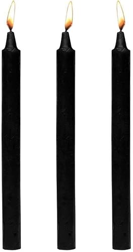 Fetish - Velas de goteo 3 unidades color negro