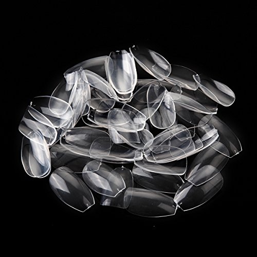 Makartt 500pcs Short Coffin Nails Clear Ballerina Nail Tips Full Cover Gel False Nails 10 Sizes- for Nail Salons and...