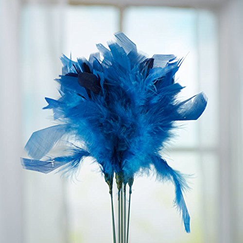 Amazon.com: Set of 6 Blue Fluffy Real Feather Picks for Decorating