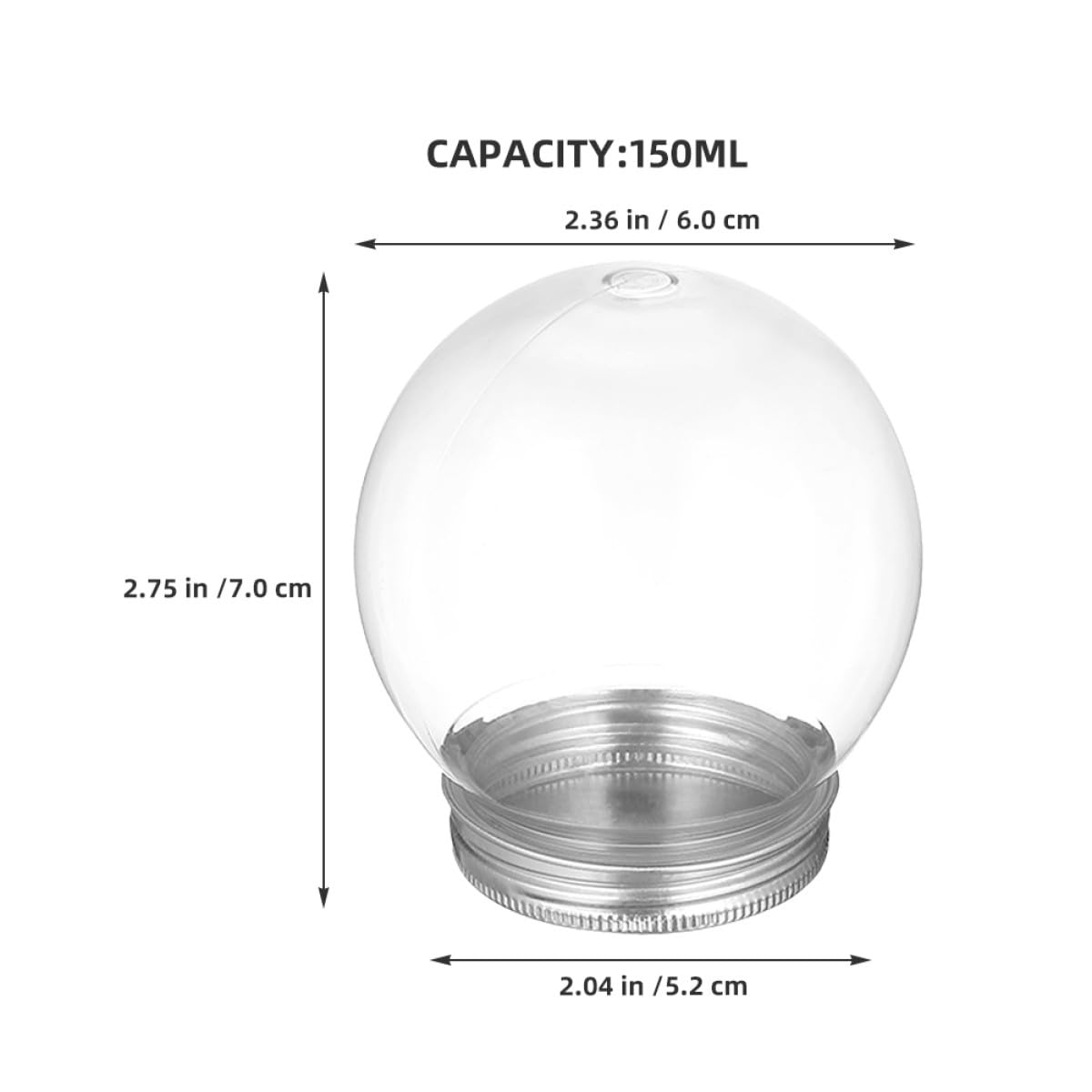 Amazon.co.jp: TOYMYTOY 透明プラスチック製スノードーム瓶 150ml ねじ