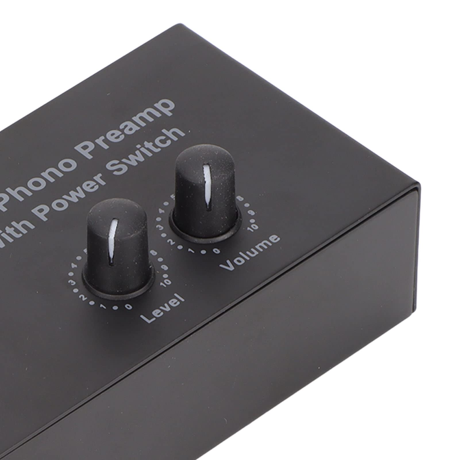 Preamplificatore Fono per Giradischi, Mini Preamplificatore Stereo Audio con Ingresso e Uscita, Basso Rumore, Adattatore 12V CC