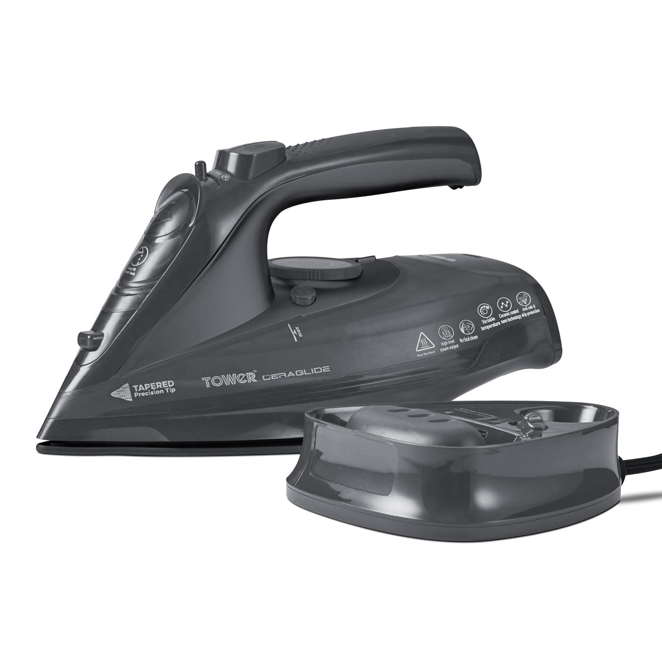 Tower T22008G CeraGlide Cordless Steam Iron with Ceramic Soleplate and