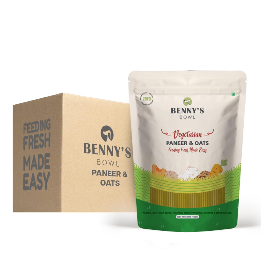 Bennys Bowl Fresh Dog Food - Paneer & Oats Recipe - 30 Packs x 100g | Vegetarian (B0BQYVNX61) Amazon Price History, Amazon Price Tracker